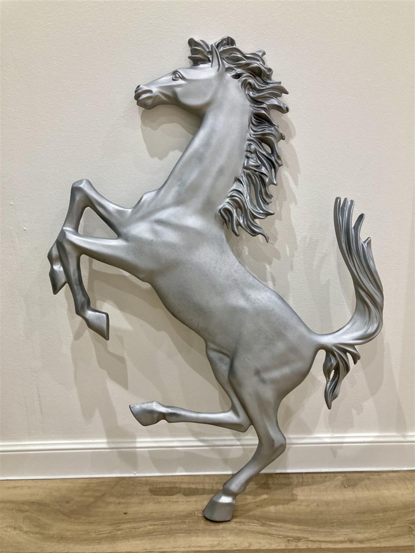 Large Aluminium Prancing Horse Wall Decoration