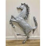 Large Aluminium Prancing Horse Wall Decoration