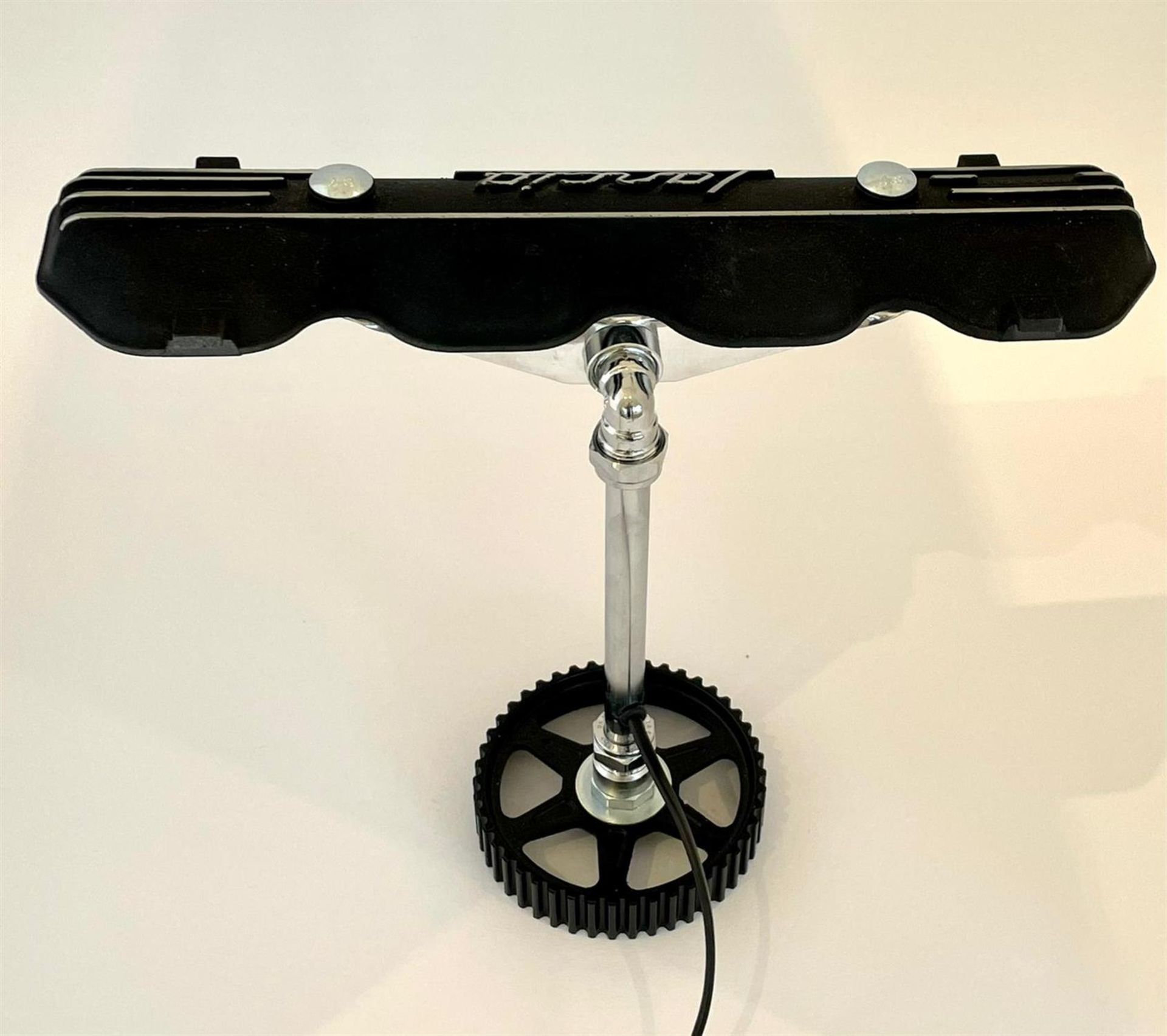 Lancia Beta Camcover Desk Lamp utilising a Cam Pulley as the Base - Image 3 of 5
