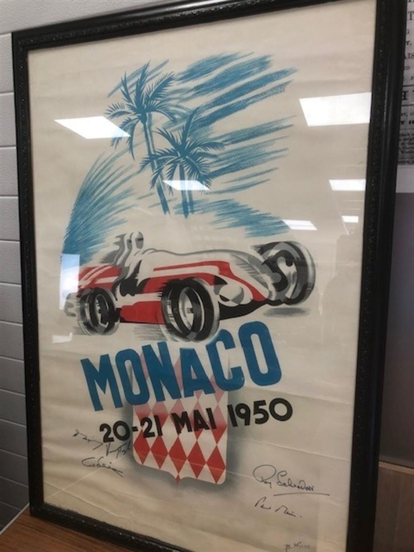 An Original Monaco Grand Prix Poster dated 20th/21st May 1950 - Image 2 of 3