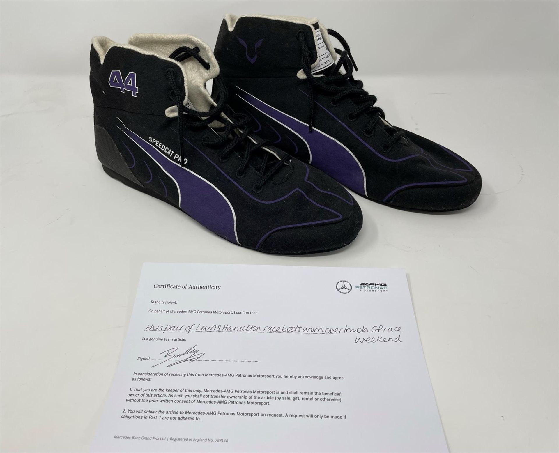 Charity Lot: Lewis Hamilton's Race Boots worn at the Imola 2020 Race Weekend - Image 5 of 10