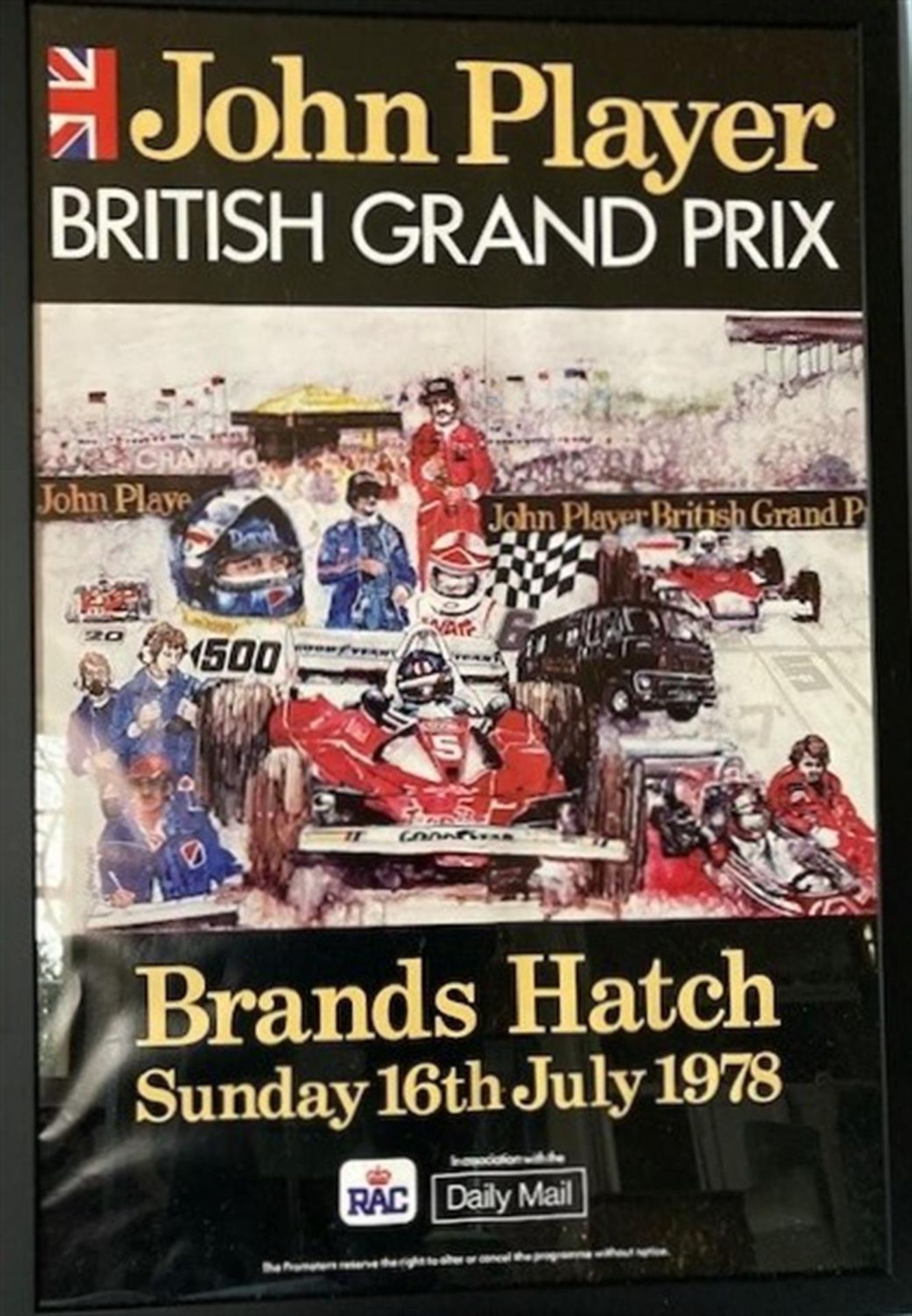1978 Brands Hatch British Grand Prix Promotional Poster - Bild 3 aus 3