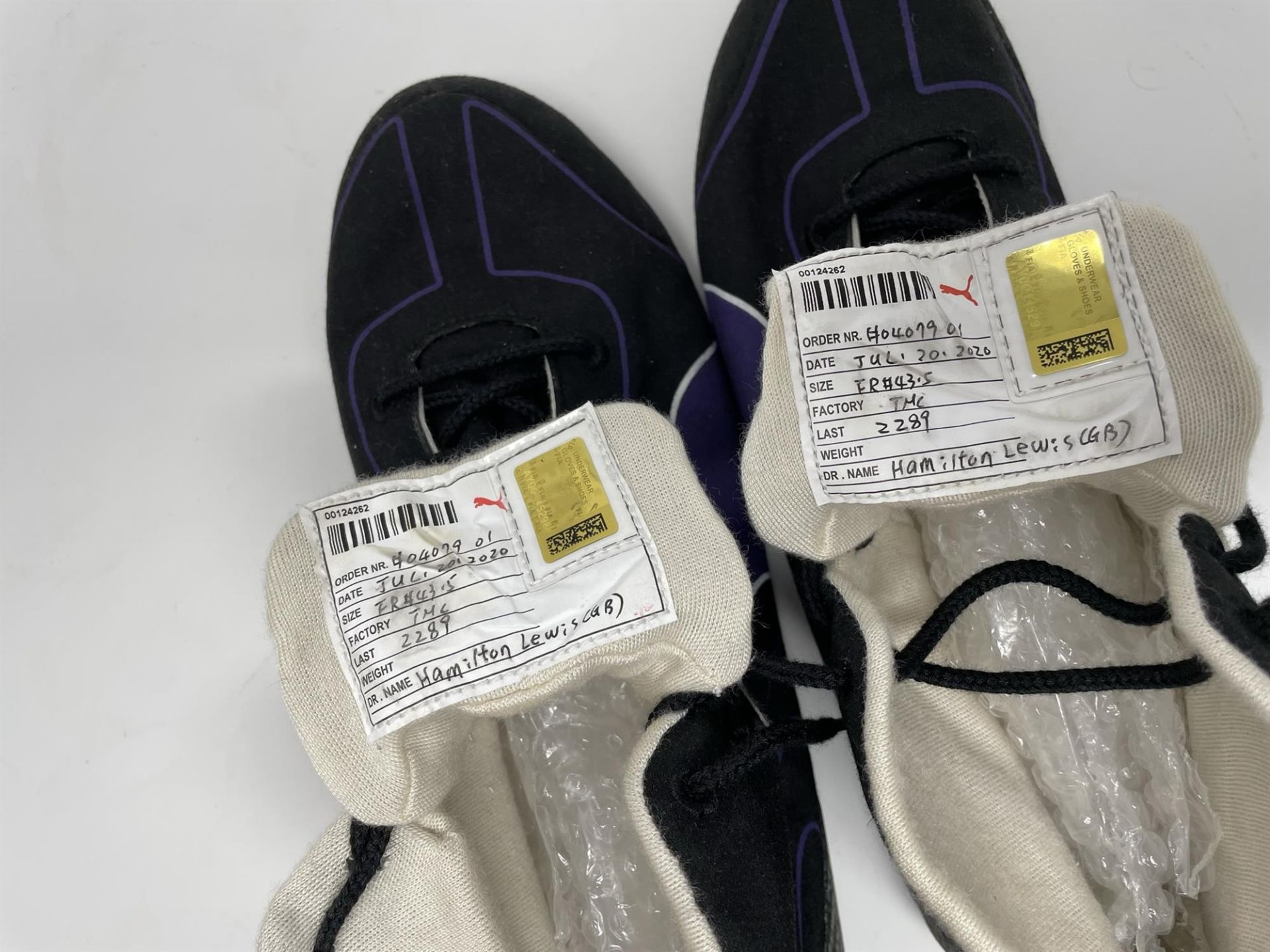 Charity Lot: Lewis Hamilton's Race Boots worn at the Imola 2020 Race Weekend - Image 9 of 10