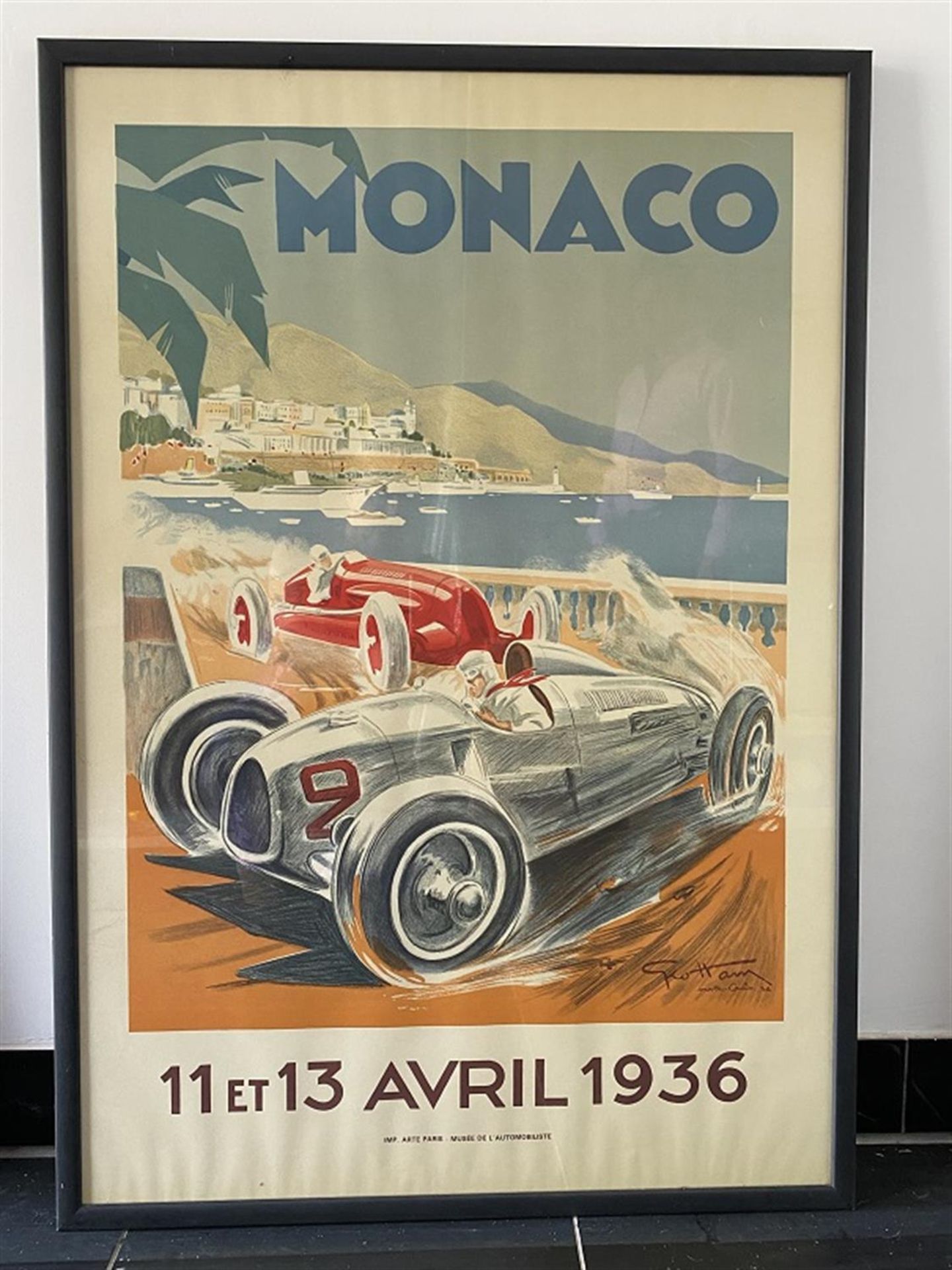 Four 1930s Monaco Grand Prix Reproduction Posters - Image 3 of 5