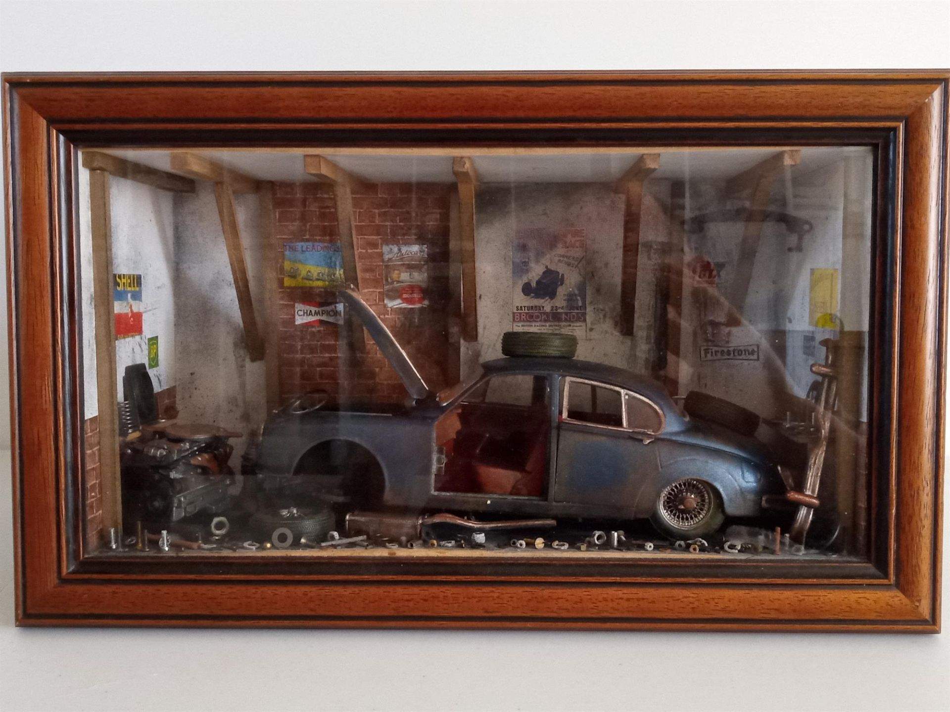 Highly Detailed Jaguar Mark II 3.8 Diorama by Classic Car Art Ltd