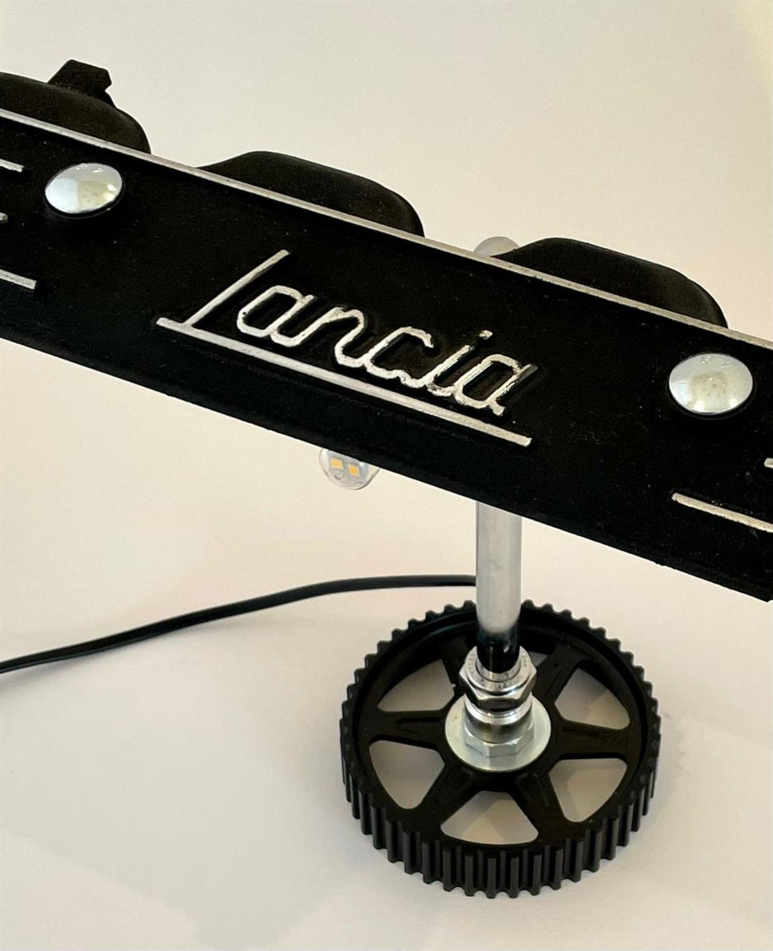 Lancia Beta Camcover Desk Lamp utilising a Cam Pulley as the Base - Image 2 of 5