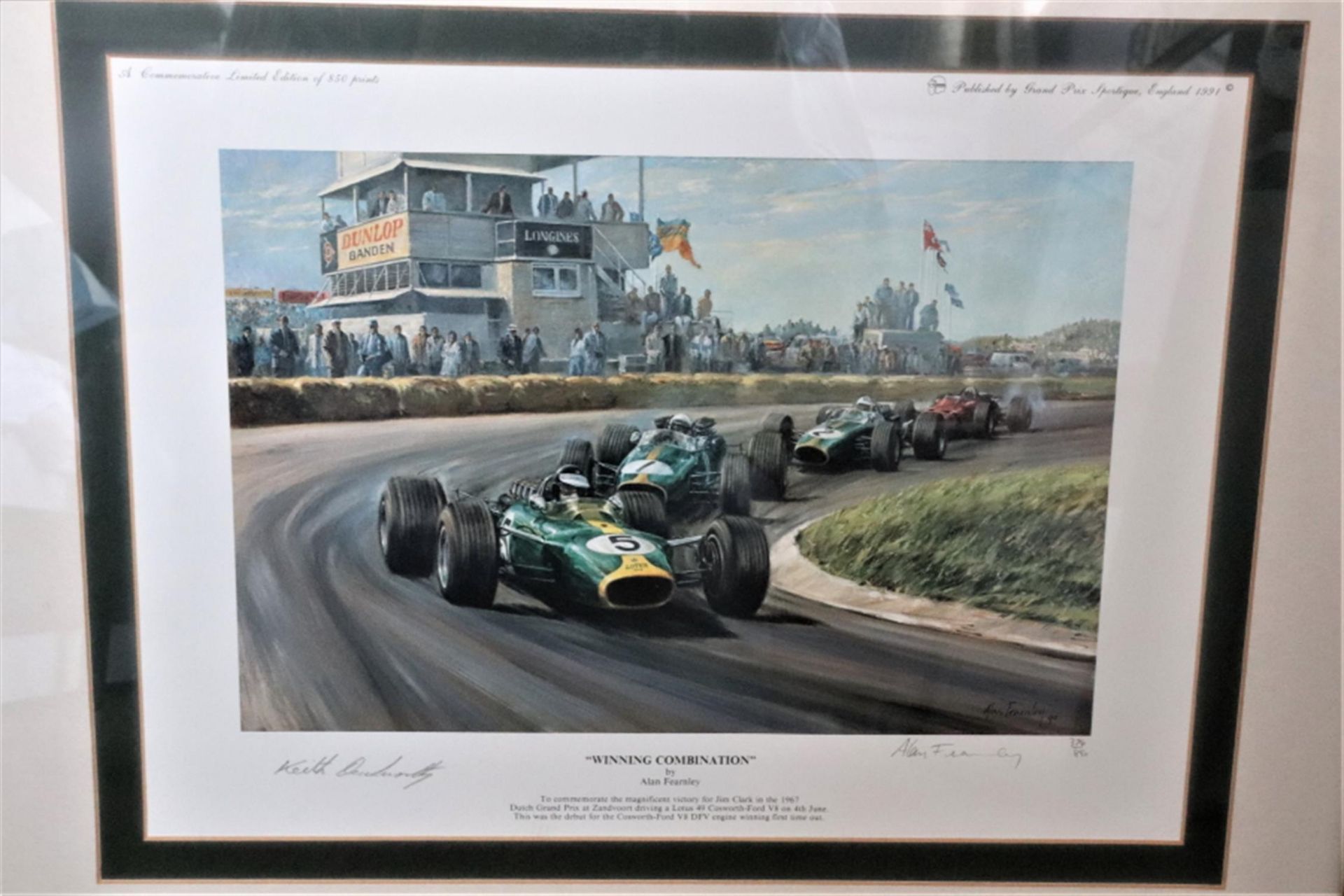 1967 Jim Clark and 1976 James Hunt Limited-Edition Prints - Image 3 of 4