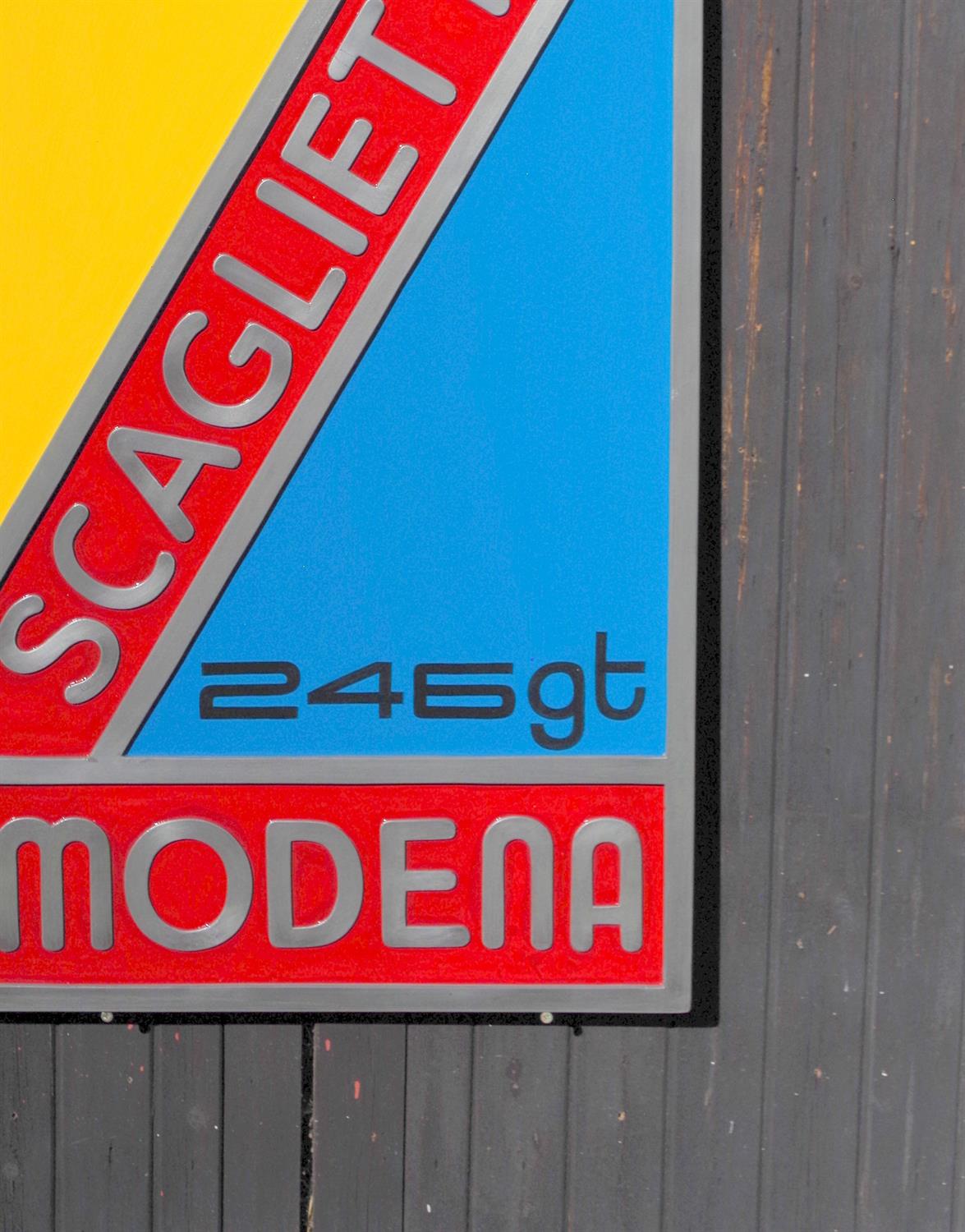Contemporary "Scaglietti & Co.Modena" Wall Sign - Image 2 of 3
