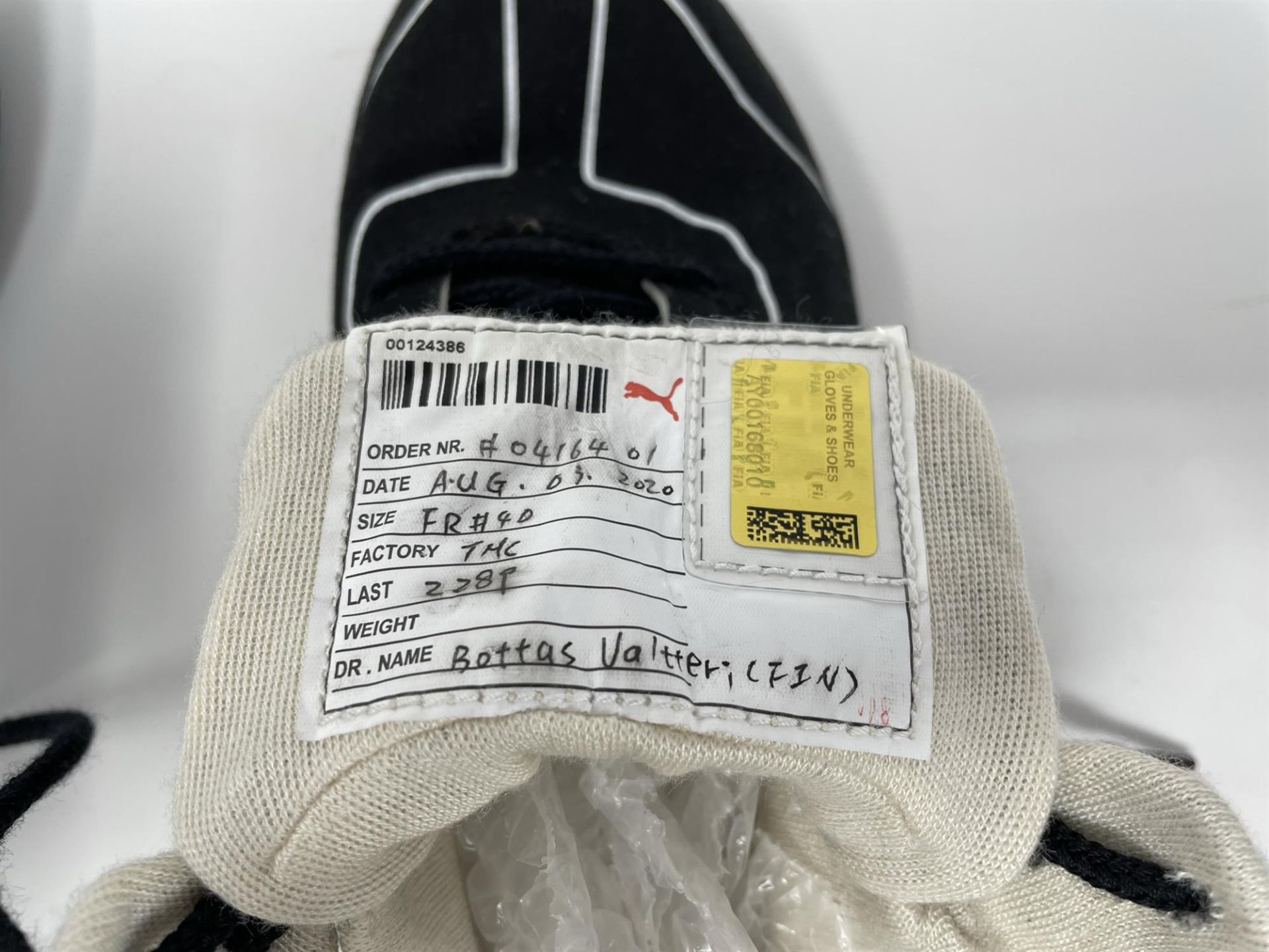 Charity Lot: Valtteri Bottas' Race Boots worn at the 2020 Imola GP Weekend - Image 6 of 8