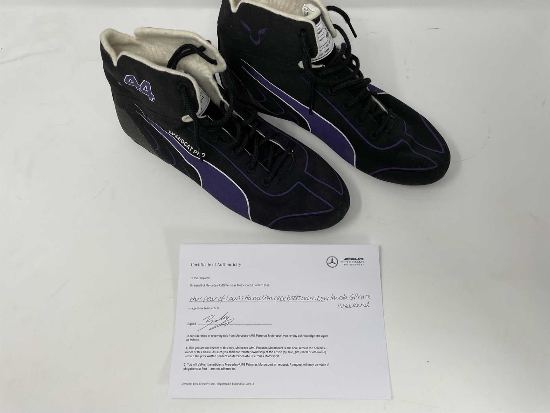 Charity Lot: Lewis Hamilton's Race Boots worn at the Imola 2020 Race Weekend - Image 6 of 10