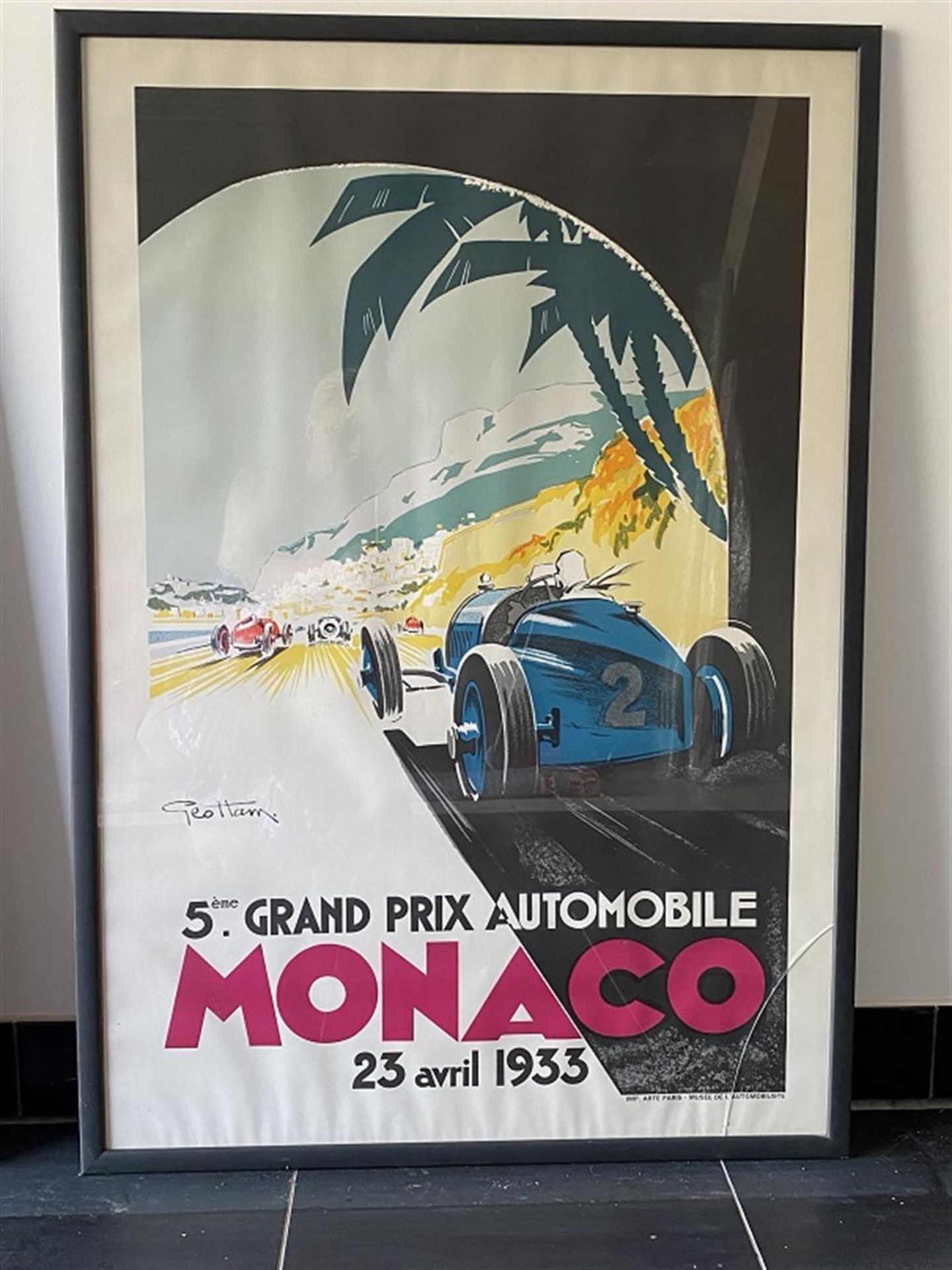 Four 1930s Monaco Grand Prix Reproduction Posters - Image 3 of 5