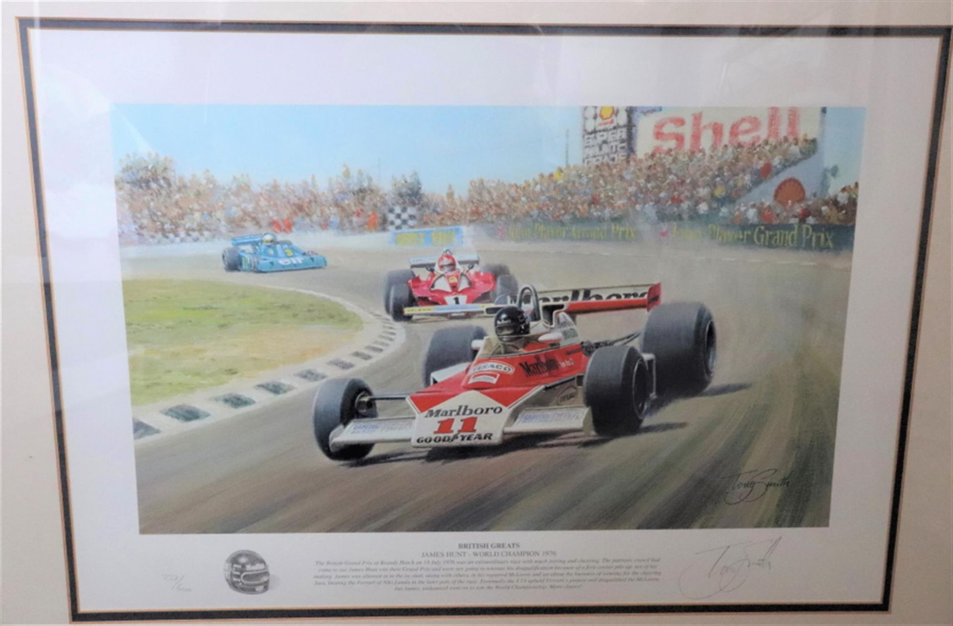 1967 Jim Clark and 1976 James Hunt Limited-Edition Prints - Image 2 of 4