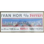 Ivan Hor Ferrari Saint Tropez Garage Poster