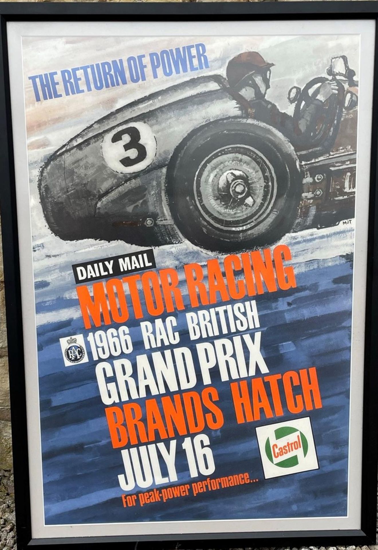 1966 RAC British Grand Prix Promotional Poster