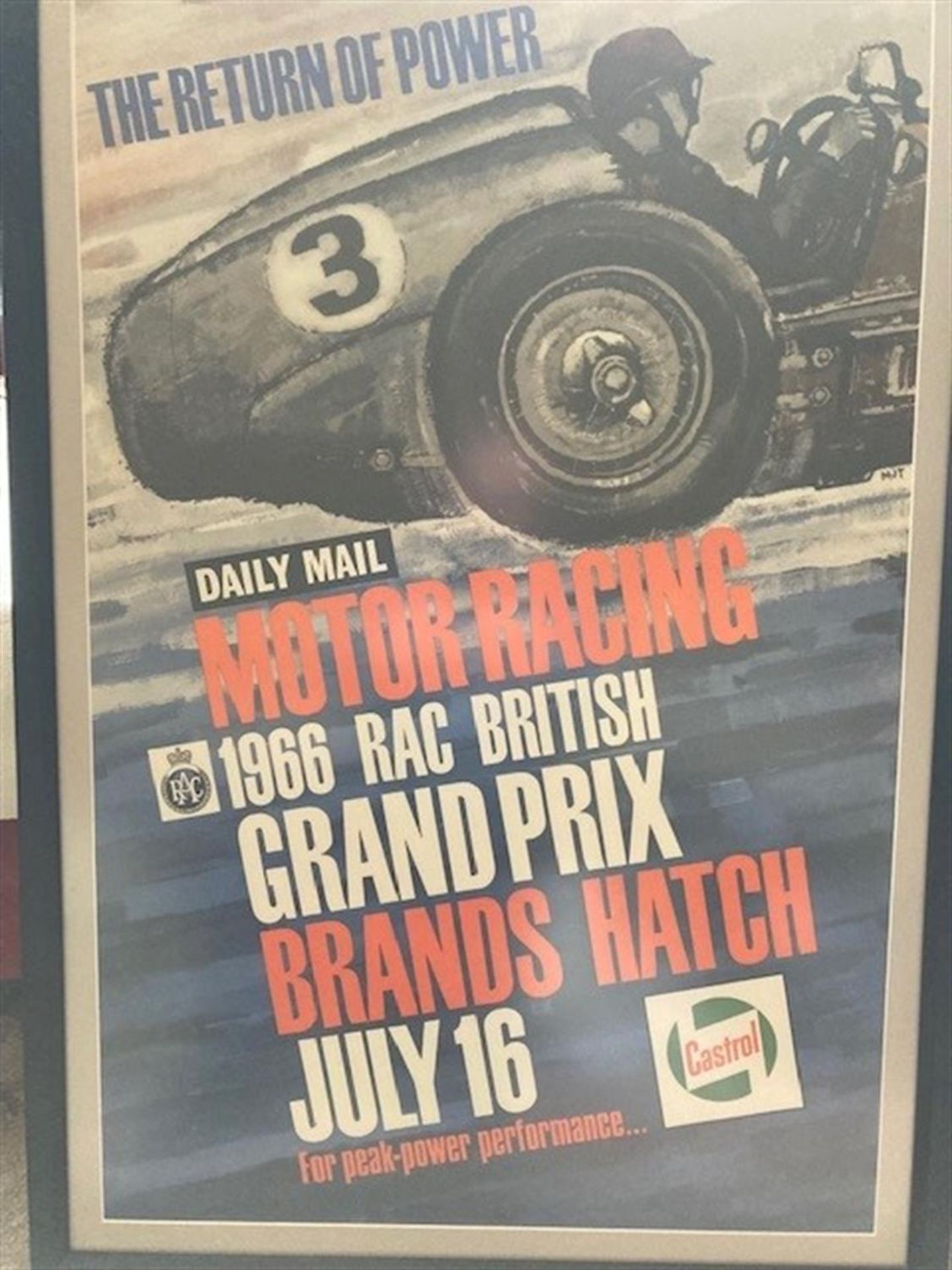 1966 RAC British Grand Prix Promotional Poster - Image 4 of 4