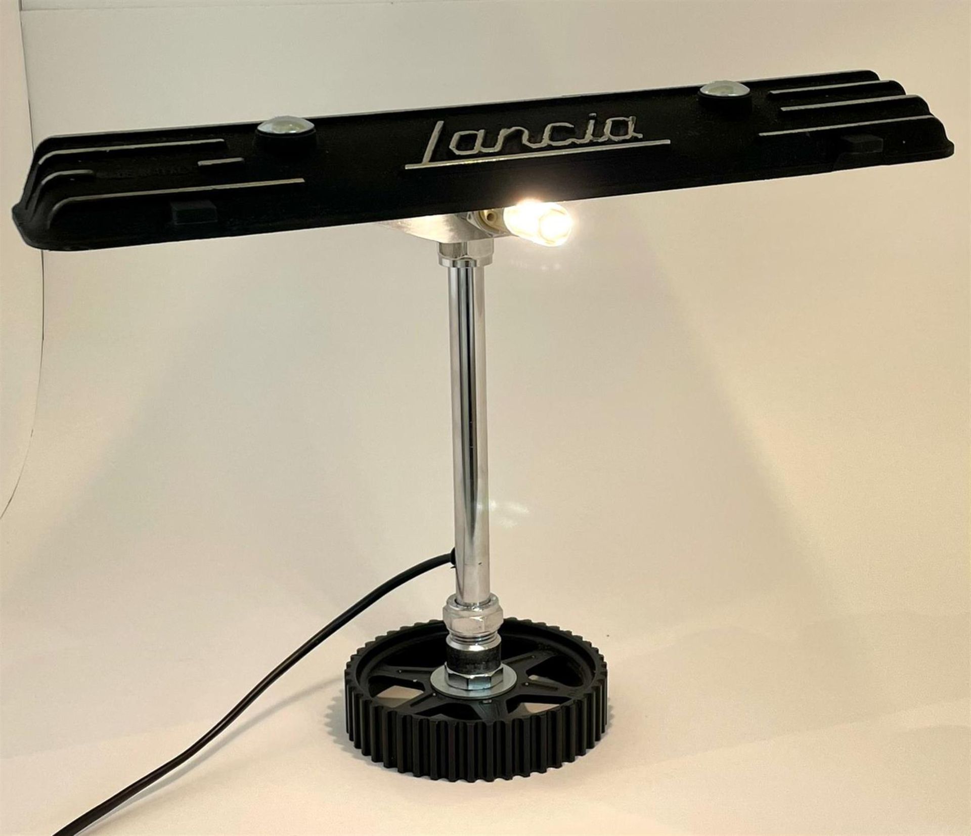 Lancia Beta Camcover Desk Lamp utilising a Cam Pulley as the Base - Image 4 of 5