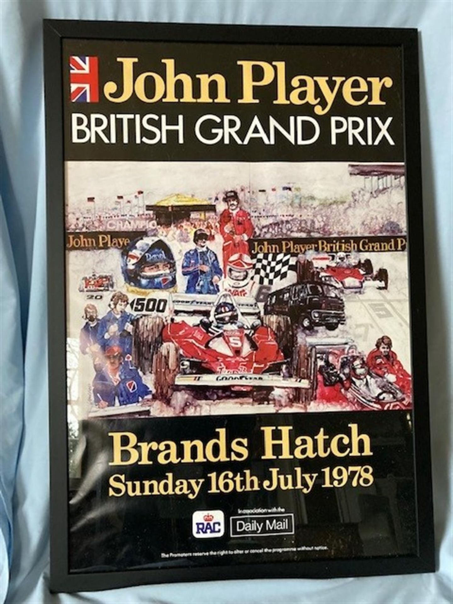 1978 Brands Hatch British Grand Prix Promotional Poster - Bild 2 aus 3