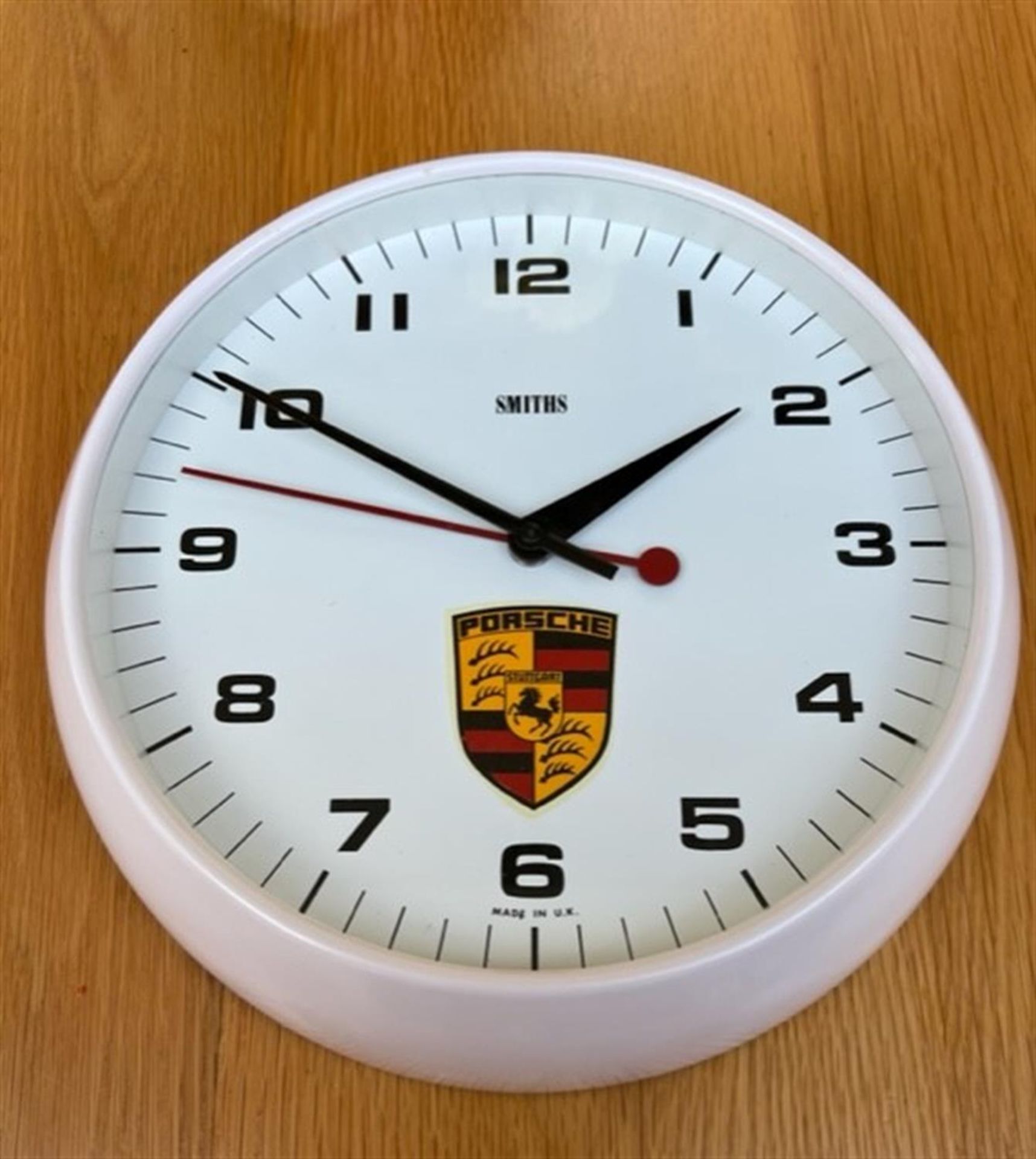 A Very Rare UK Porsche Dealership Clock Dating to 1980