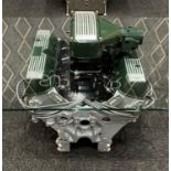 Rover V8 Engine based Glass Top Coffee Table