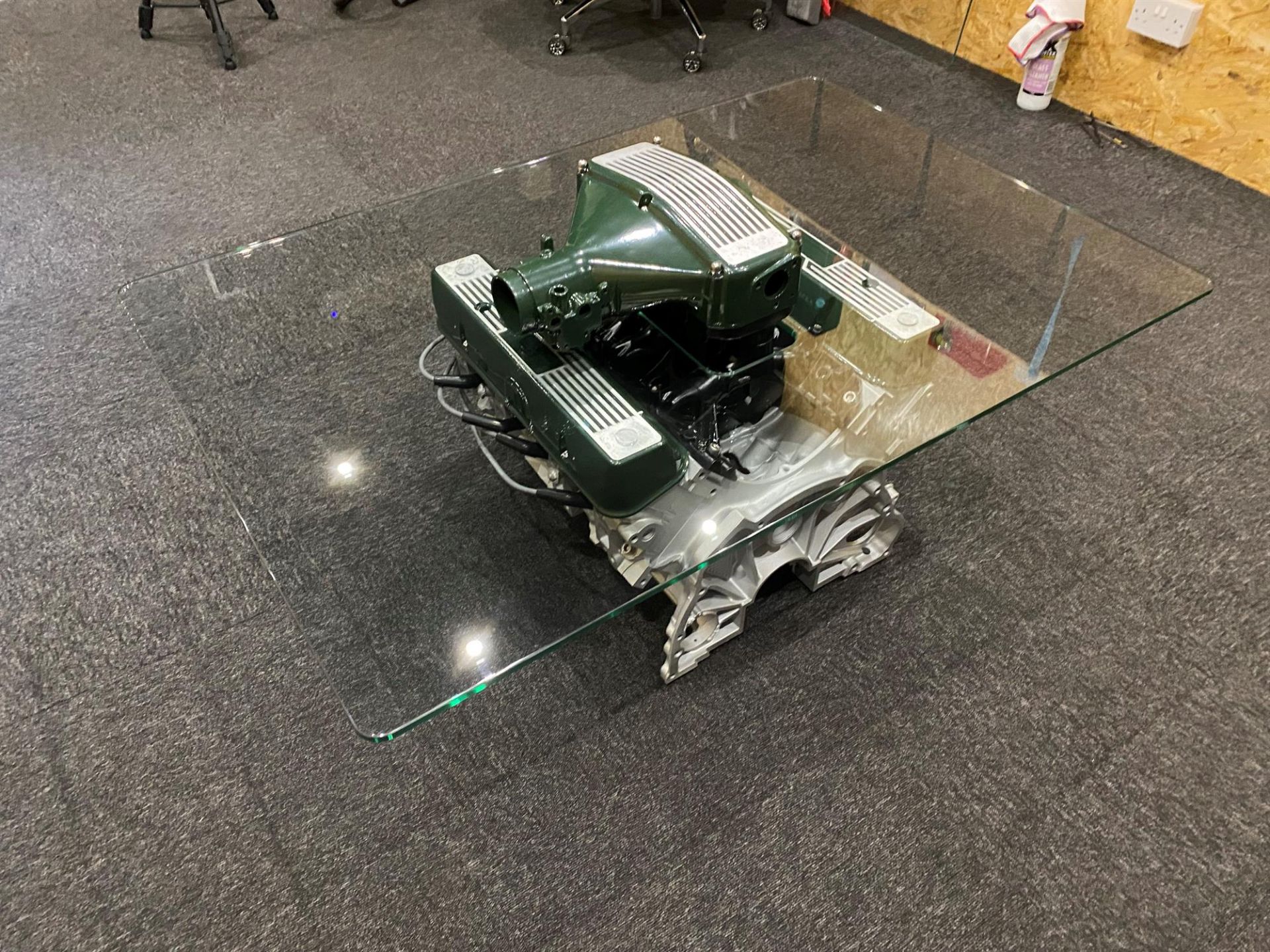 Rover V8 Engine based Glass Top Coffee Table - Image 2 of 5