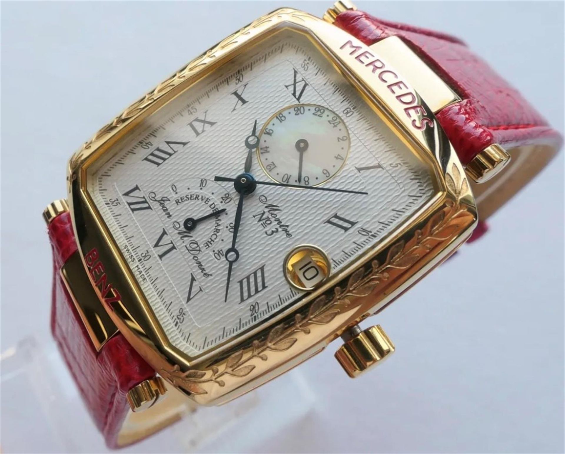 A 18ct Gold-Plated Mercedes-Benz Swiss-Made Automatic Wrist Watch - Image 6 of 10