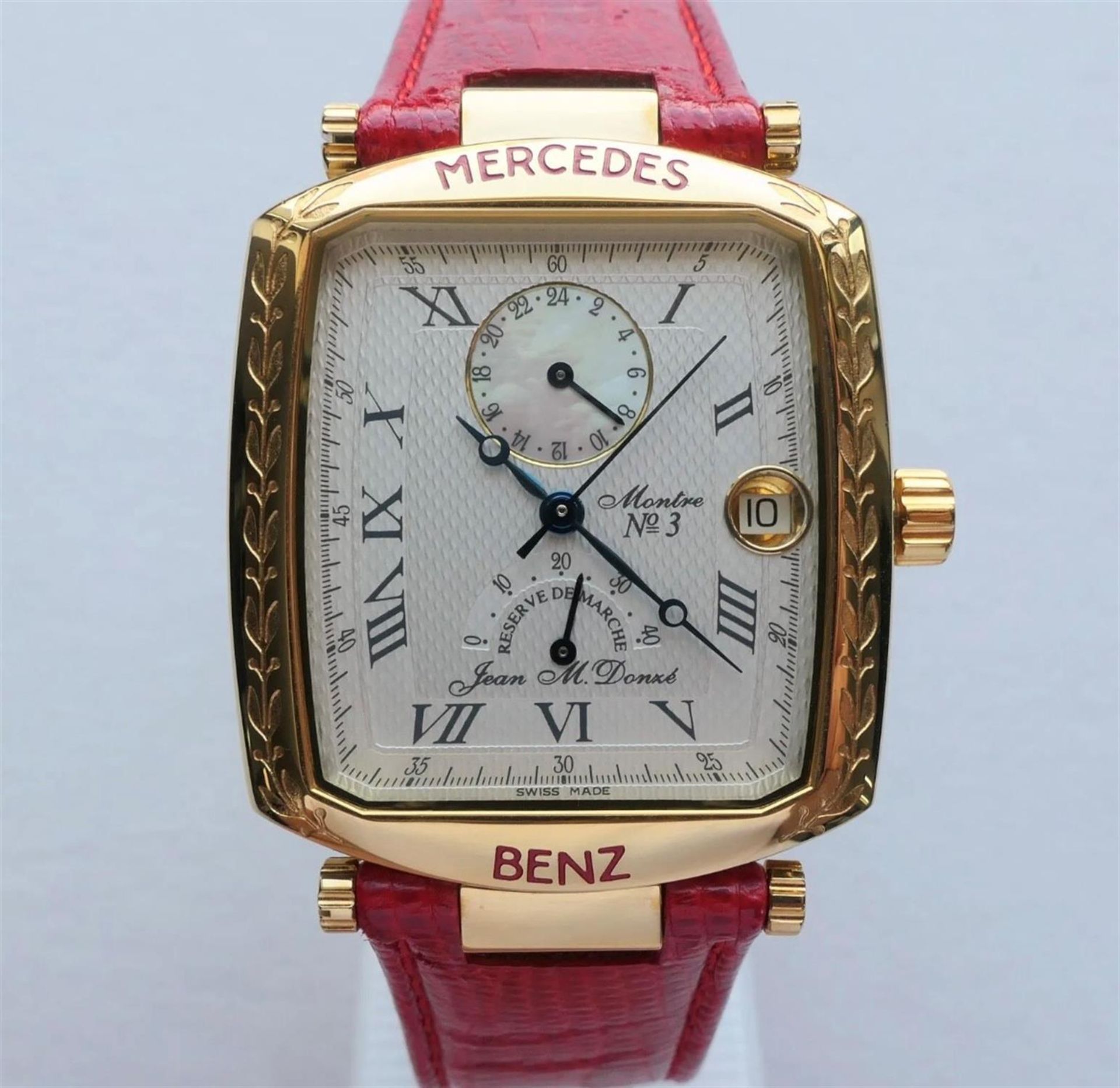 A 18ct Gold-Plated Mercedes-Benz Swiss-Made Automatic Wrist Watch