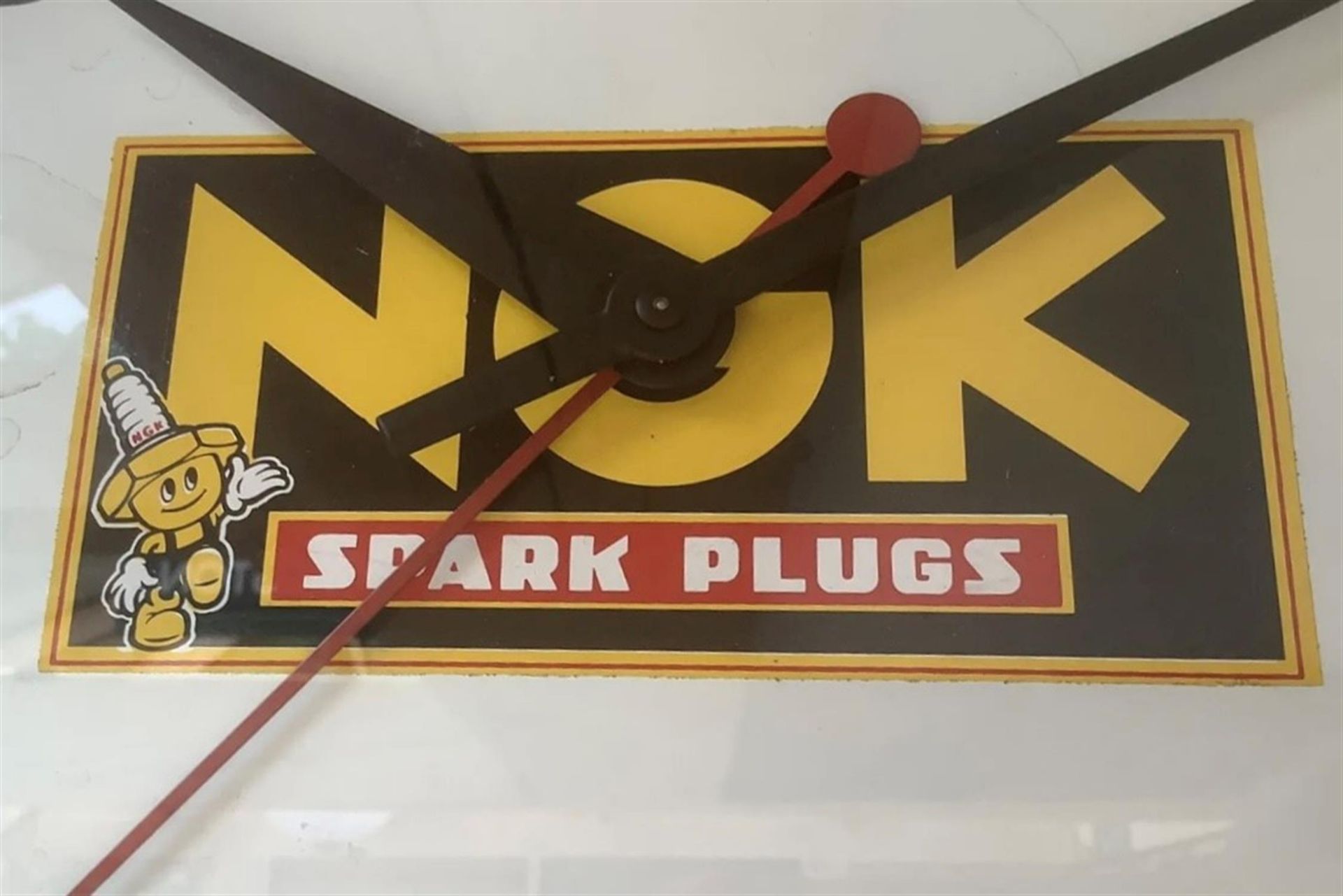A Rare NGK Spark Plugs 14" Smiths Astral Dial Clock - Image 8 of 9