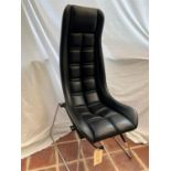 Stylish Black Leather Lamborghini Office Seat