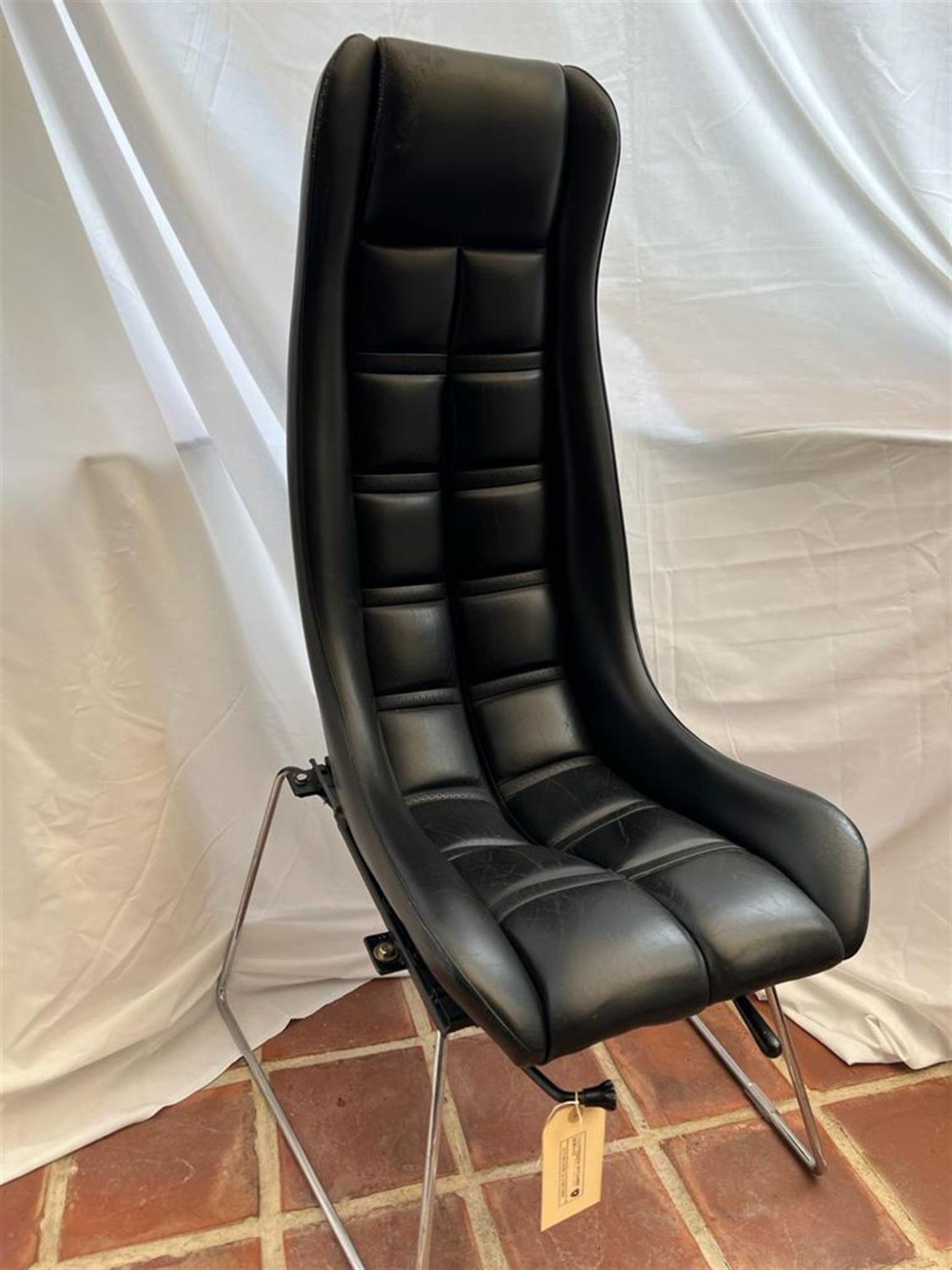 Stylish Black Leather Lamborghini Office Seat