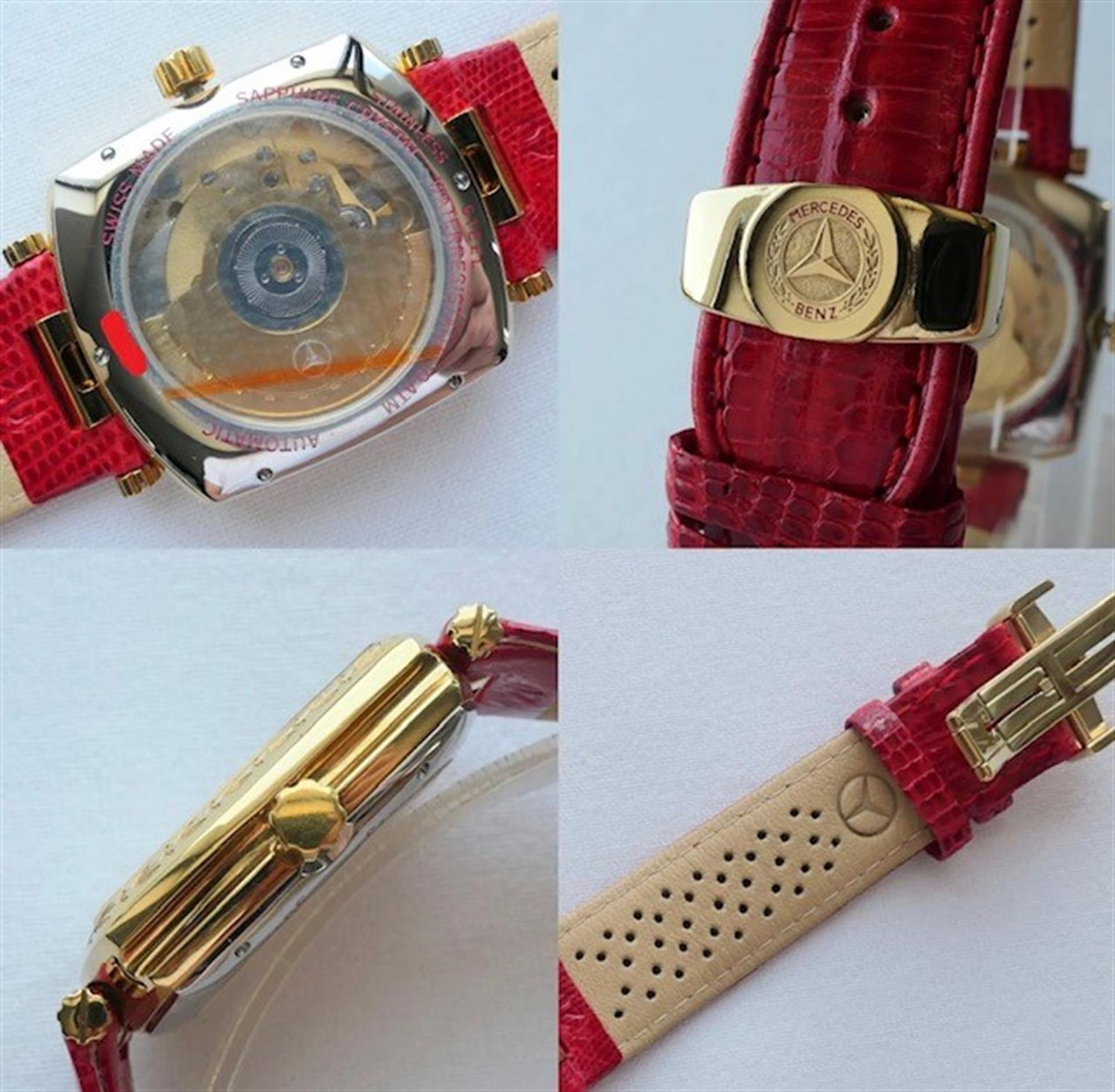 A 18ct Gold-Plated Mercedes-Benz Swiss-Made Automatic Wrist Watch - Image 10 of 10