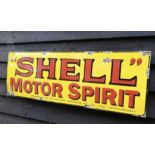 Vintage Vitreous-Enamel on Metal "Shell" Motor Spirit Advertising Sign