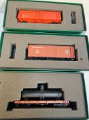 Five boxed Spectrum goods wagons; the Master Railroader Series from Bachmann.