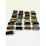 Twenty-nine Peco 'OO' gauge wagons.