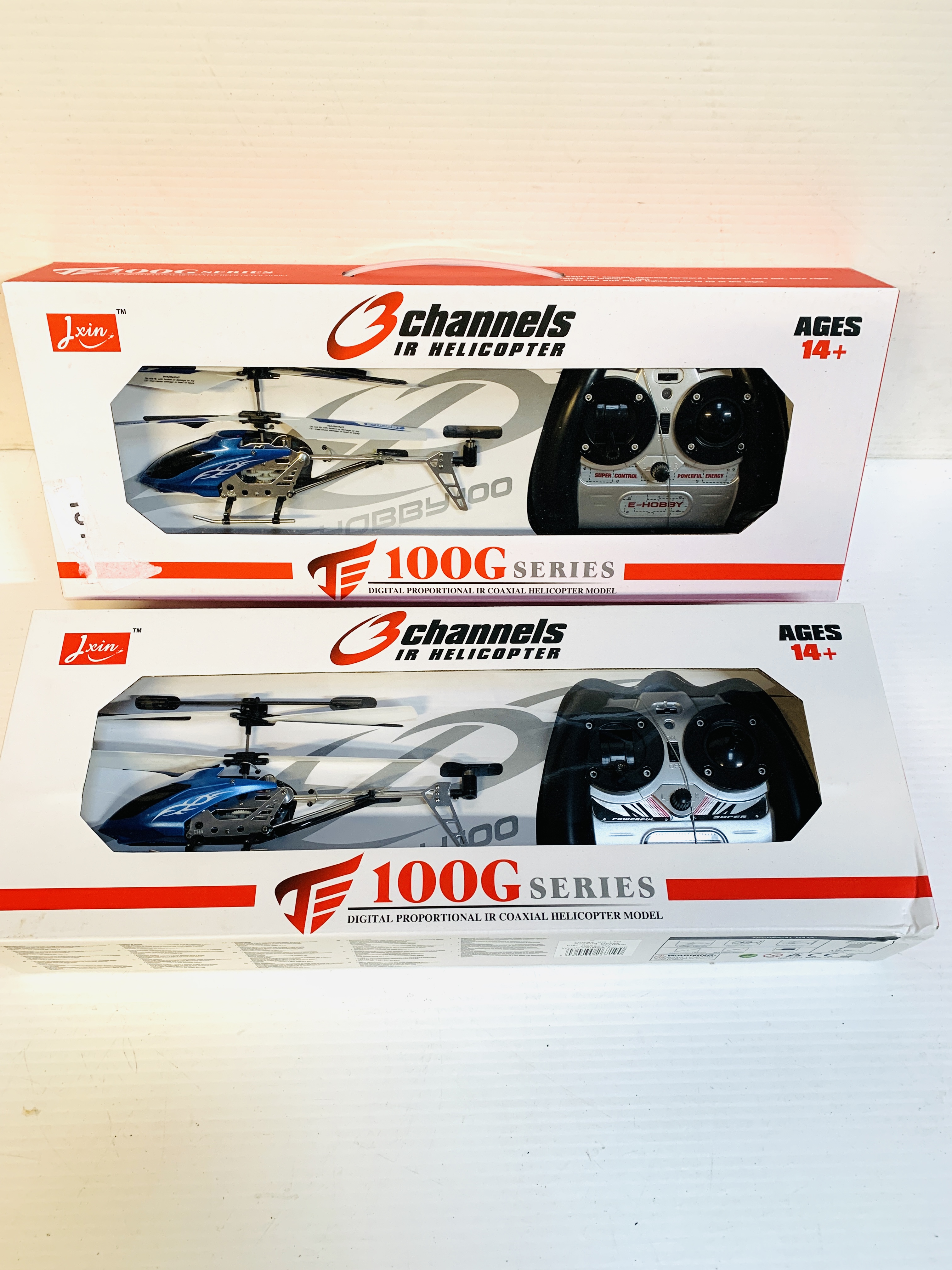 Two boxed 3 channels IR helicopters 100G series - Image 2 of 2