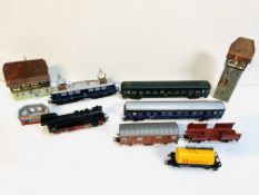 A Marklin electric model train together with Marklin track and carriages