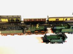 Collection of '0' gauge engines, coaches and track