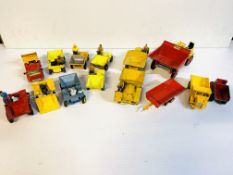 Collection of thirteen diecast dumper trucks