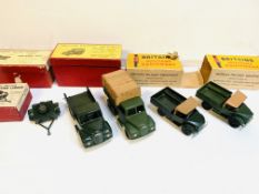 A collection of Britain's military vehicles with original boxes.