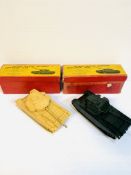 Two Britains diecast Centurion tanks, complete with boxes.