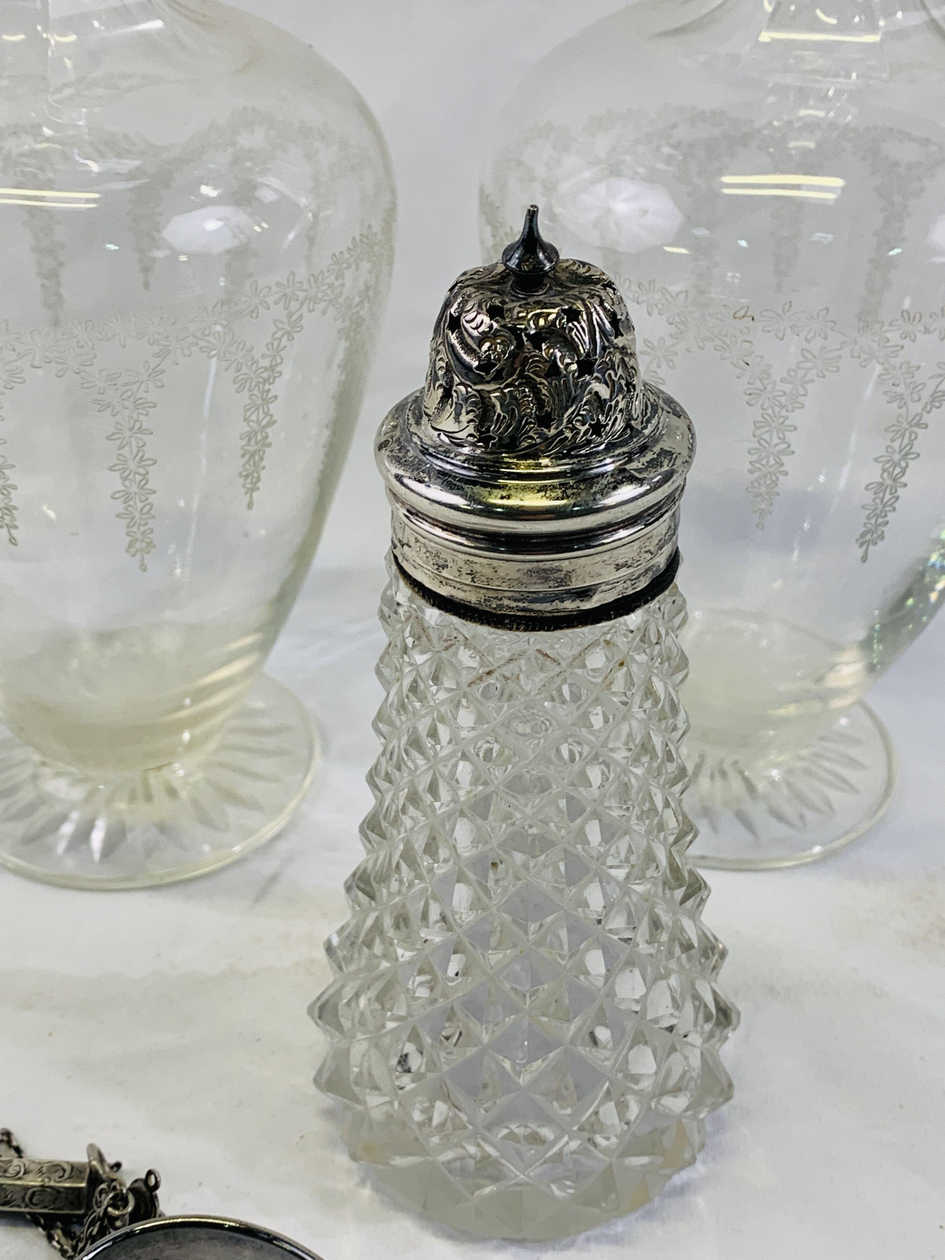 A pair of cut glass decanters and other items - Image 2 of 4