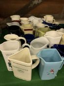 30 assorted branded water jugs; together with six large ashtrays