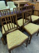 Group of six Georgian style mahogany dining chairs