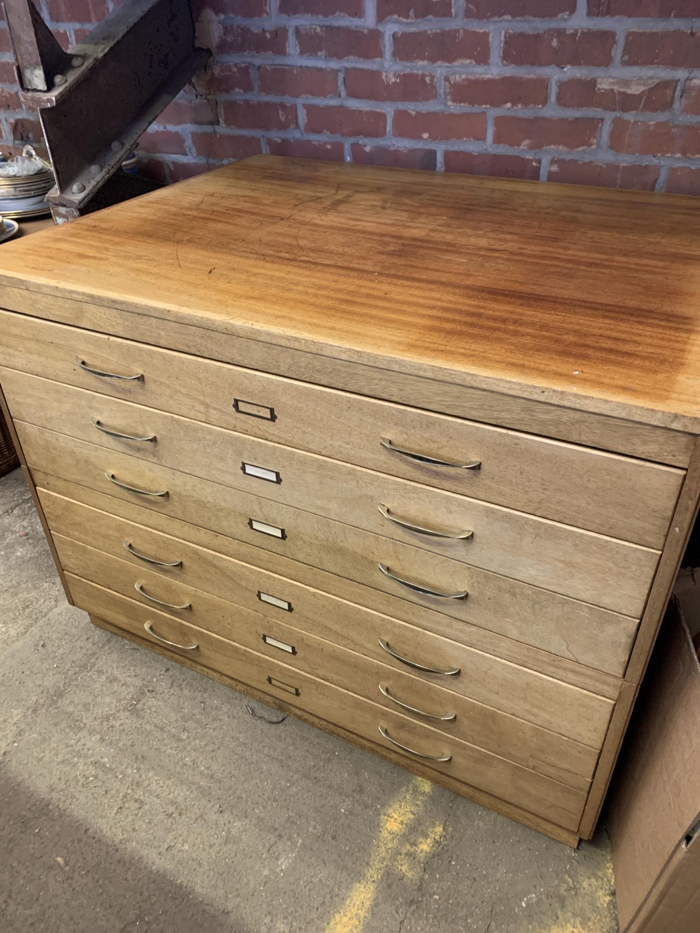 Six drawer plan chest