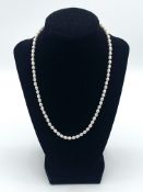 Two single string pearl necklaces