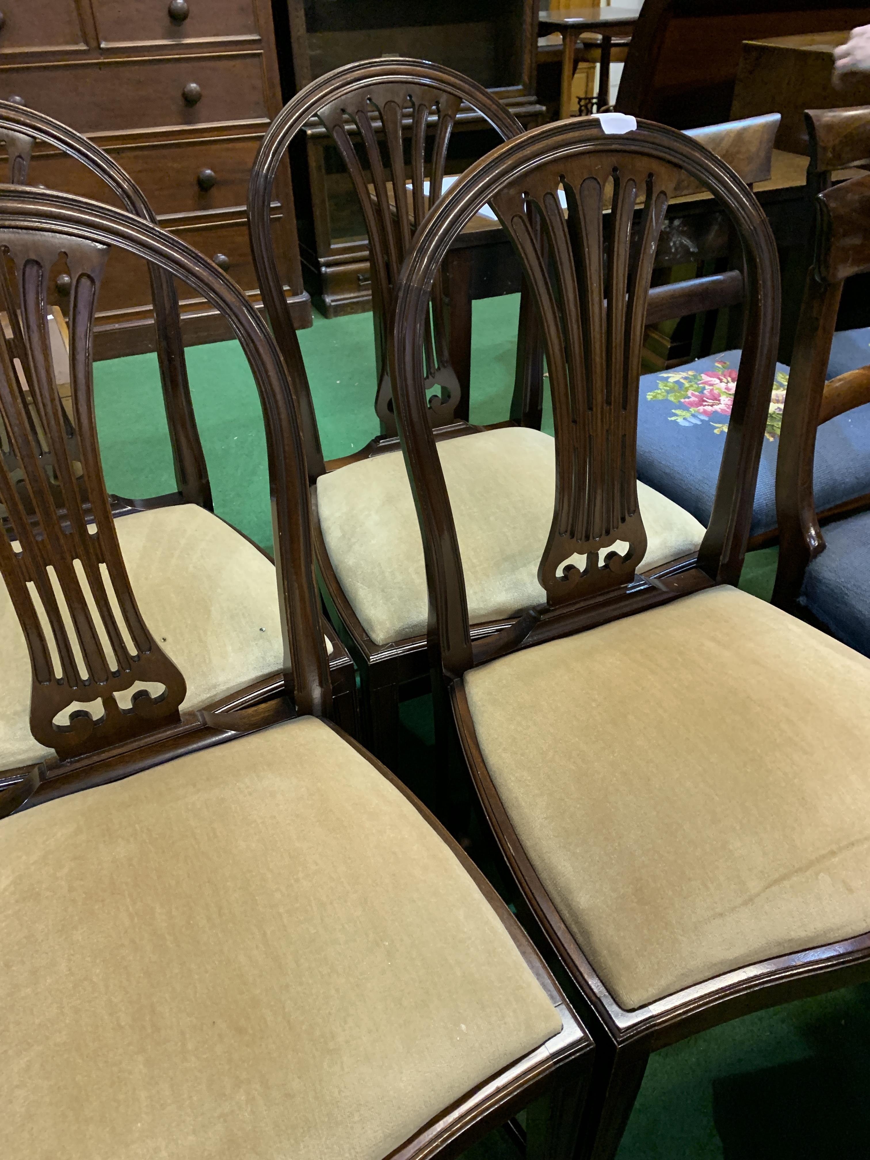 Set of six Georgian mahogany dining chairs - Image 4 of 11