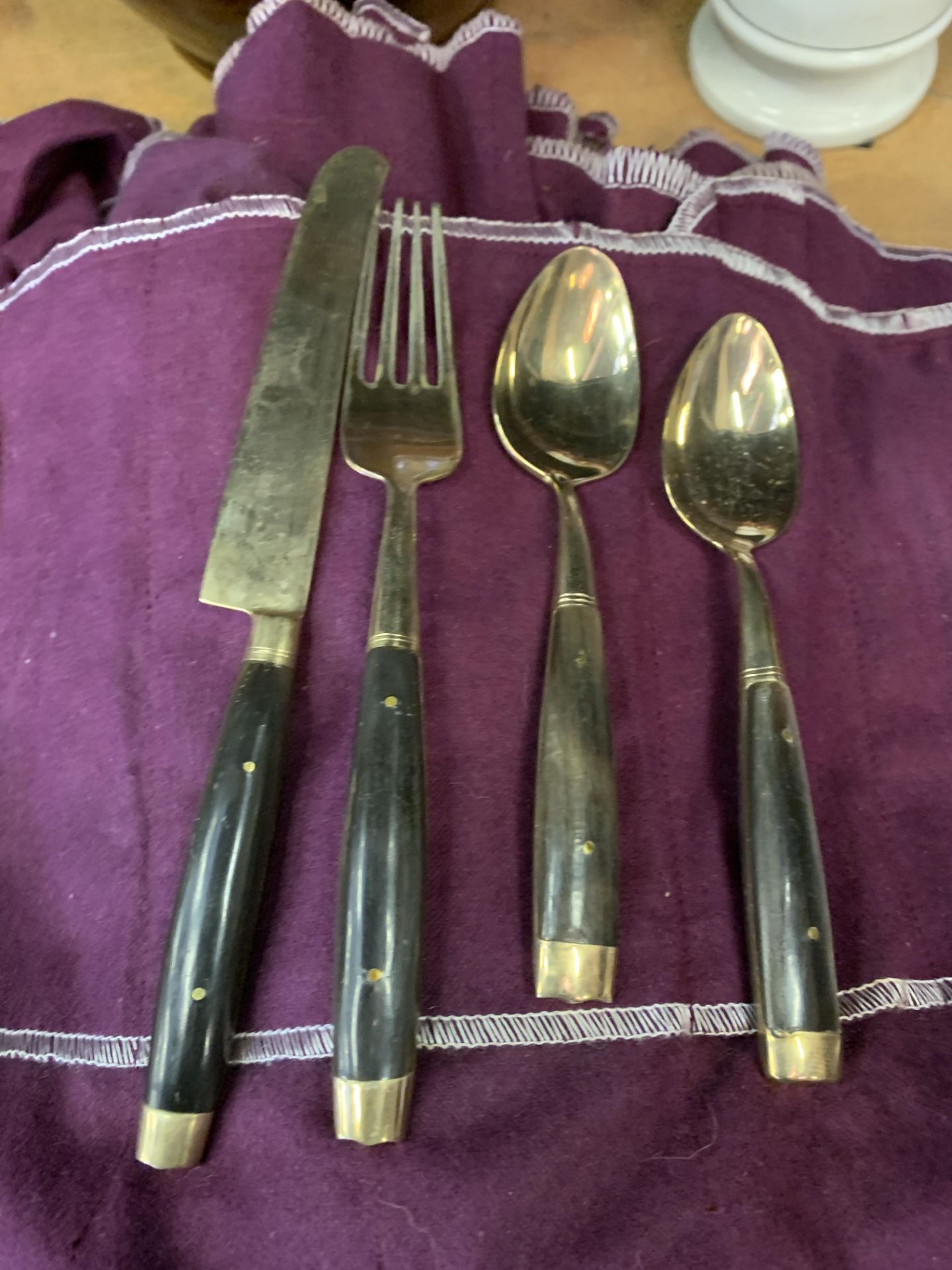 Four stoneware pots and a quantity of cutlery - Image 2 of 5