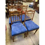 Four oak dining chairs