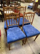 Four oak dining chairs