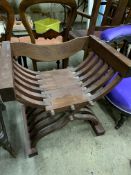 Savonarola teak chair