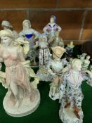 15 assorted porcelain figurines